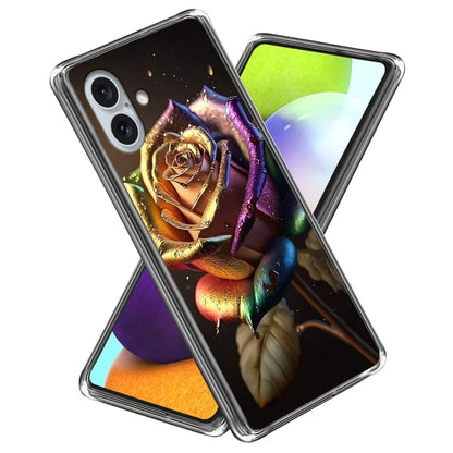 For iPhone 16 Plus Case Shock-Absorbent TPU Pattern Printed Phone Cover