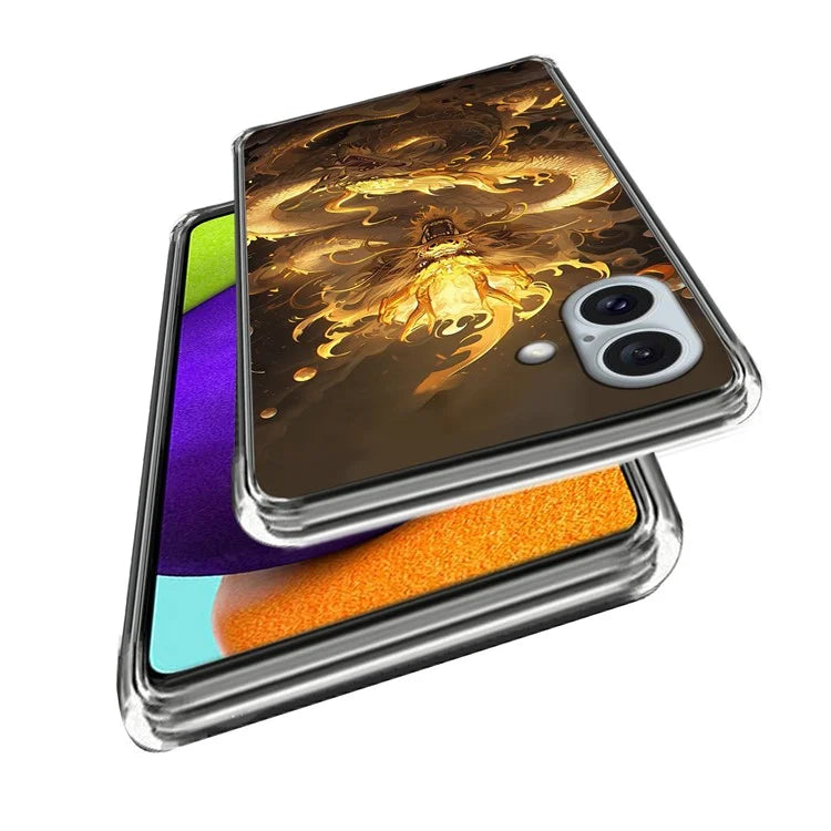 For iPhone 16 Plus Case Shock-Absorbent TPU Pattern Printed Phone Cover
