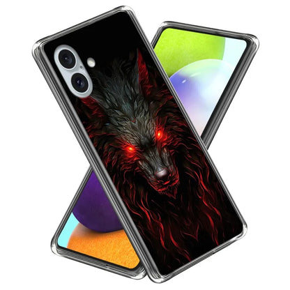 For iPhone 16 Plus Case Shock-Absorbent TPU Pattern Printed Phone Cover