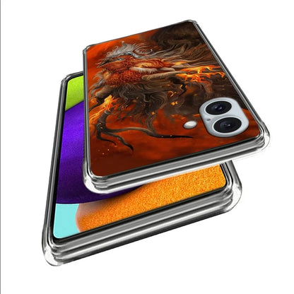 For iPhone 16 Plus Case Shock-Absorbent TPU Pattern Printed Phone Cover