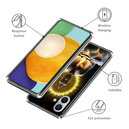 For iPhone 16 Plus Case Shock-Absorbent TPU Pattern Printed Phone Cover