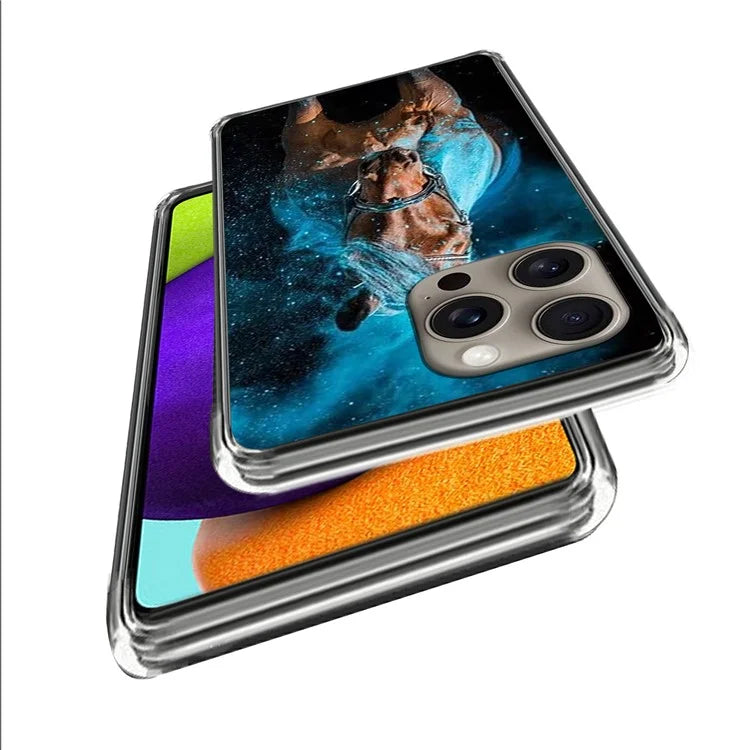For iPhone 16 Pro Max Case Shock-Absorbent TPU Pattern Printed Phone Cover