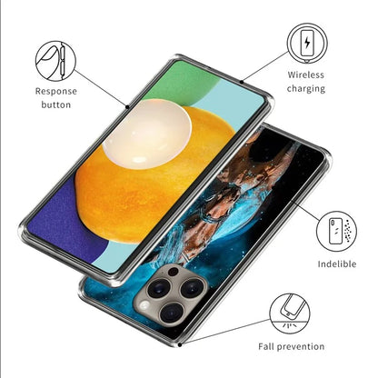 For iPhone 16 Pro Max Case Shock-Absorbent TPU Pattern Printed Phone Cover
