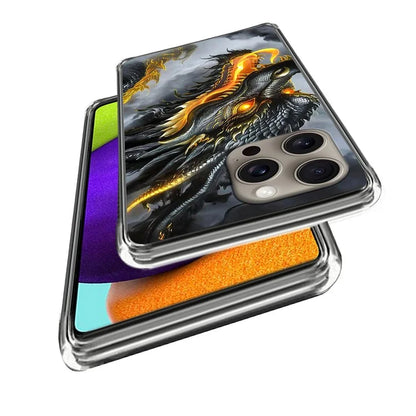 For iPhone 16 Pro Max Case Shock-Absorbent TPU Pattern Printed Phone Cover