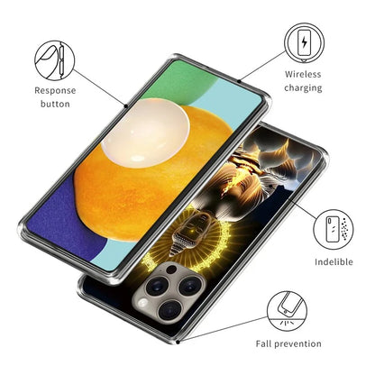 For iPhone 16 Pro Max Case Shock-Absorbent TPU Pattern Printed Phone Cover