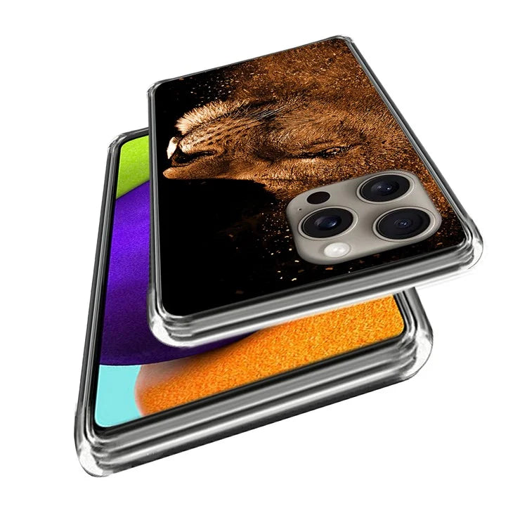 For iPhone 16 Pro Max Case Shock-Absorbent TPU Pattern Printed Phone Cover