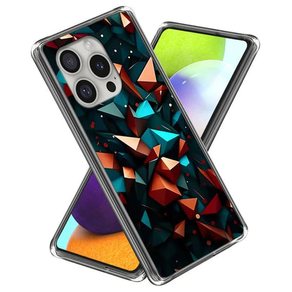 For iPhone 16 Pro Case Shock-Absorbent TPU Pattern Printed Phone Cover