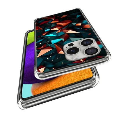 For iPhone 16 Pro Case Shock-Absorbent TPU Pattern Printed Phone Cover