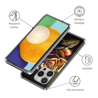 For iPhone 16 Pro Case Shock-Absorbent TPU Pattern Printed Phone Cover