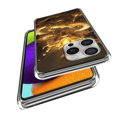 For iPhone 16 Pro Case Shock-Absorbent TPU Pattern Printed Phone Cover