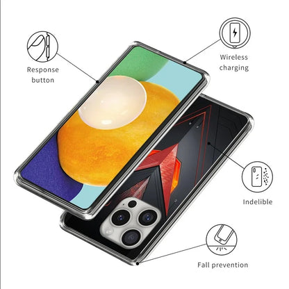 For iPhone 16 Pro Case Shock-Absorbent TPU Pattern Printed Phone Cover