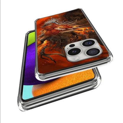 For iPhone 16 Pro Case Shock-Absorbent TPU Pattern Printed Phone Cover