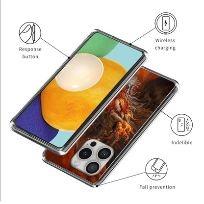 For iPhone 16 Pro Case Shock-Absorbent TPU Pattern Printed Phone Cover