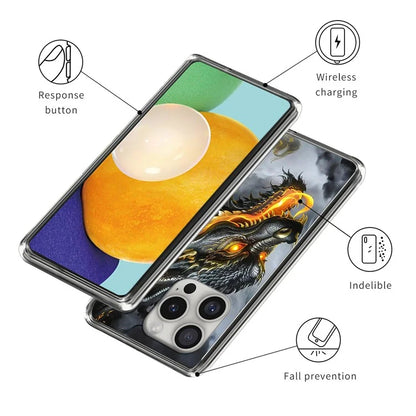 For iPhone 16 Pro Case Shock-Absorbent TPU Pattern Printed Phone Cover