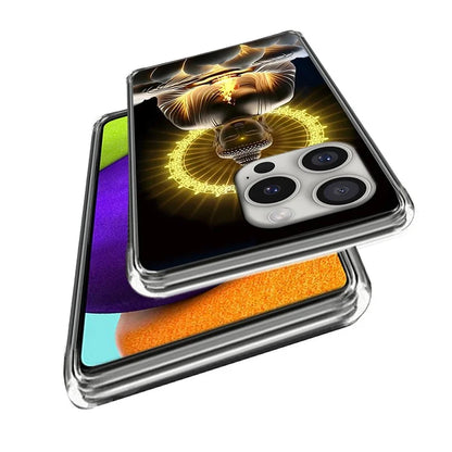 For iPhone 16 Pro Case Shock-Absorbent TPU Pattern Printed Phone Cover