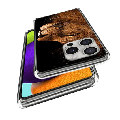For iPhone 16 Pro Case Shock-Absorbent TPU Pattern Printed Phone Cover