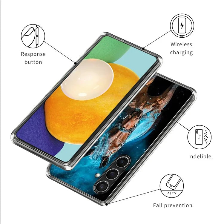 For Samsung Galaxy S24 FE Case Shock-Absorbent TPU Pattern Printed Phone Cover