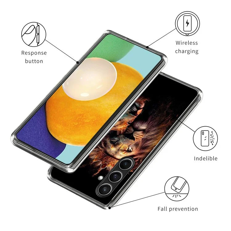 For Samsung Galaxy S24 FE Case Shock-Absorbent TPU Pattern Printed Phone Cover
