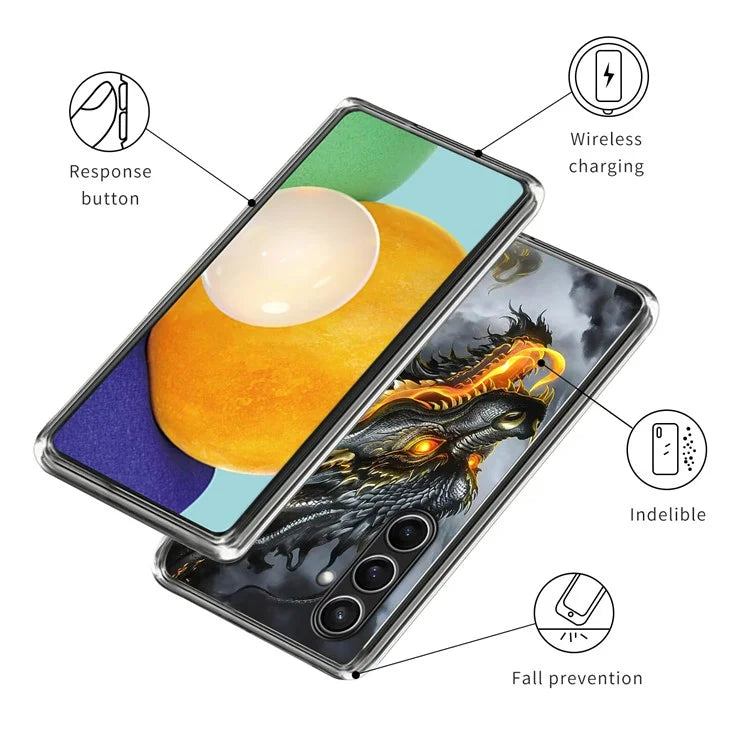 For Samsung Galaxy S24 FE Case Shock-Absorbent TPU Pattern Printed Phone Cover