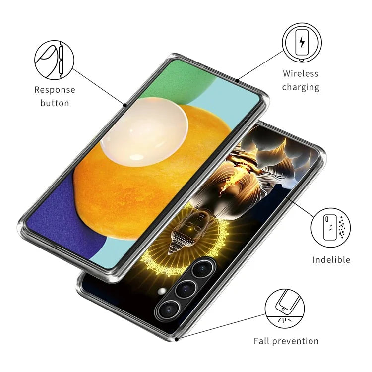 For Samsung Galaxy S24 FE Case Shock-Absorbent TPU Pattern Printed Phone Cover