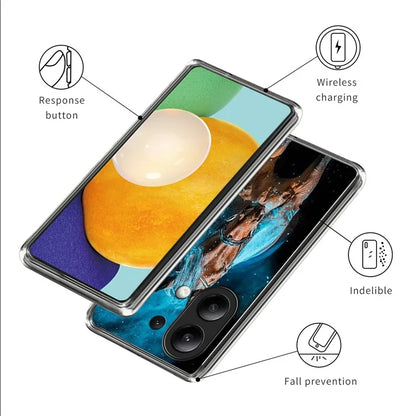 For Xiaomi Redmi Note 13 4G Case Shock-Absorbent TPU Pattern Printed Phone Cover