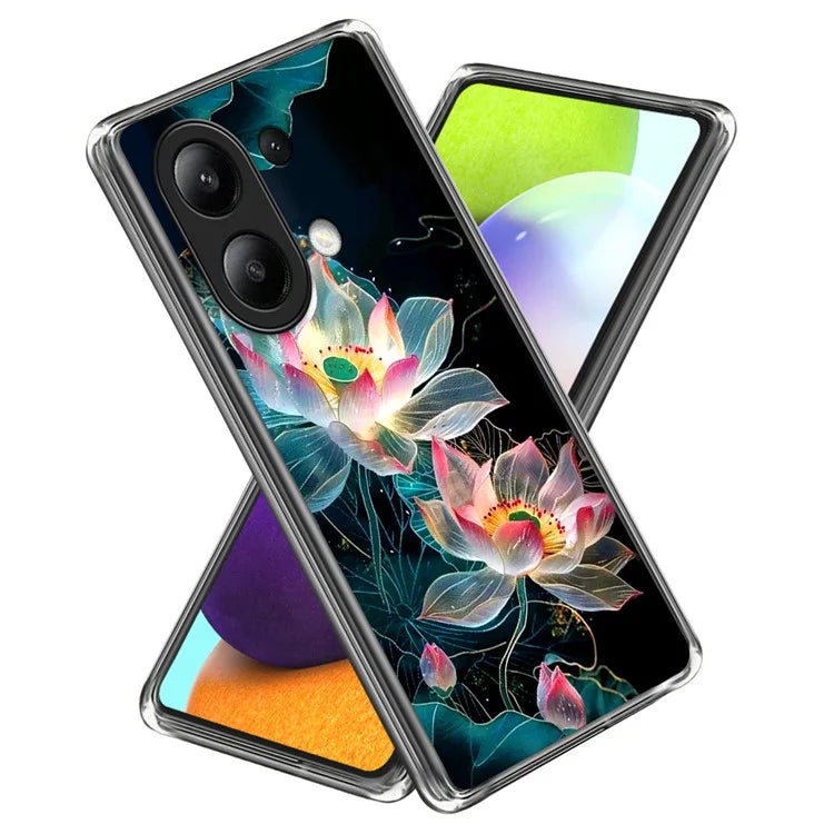 For Xiaomi Redmi Note 13 4G Case Shock-Absorbent TPU Pattern Printed Phone Cover