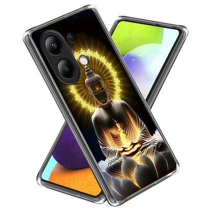 For Xiaomi Redmi Note 13 4G Case Shock-Absorbent TPU Pattern Printed Phone Cover