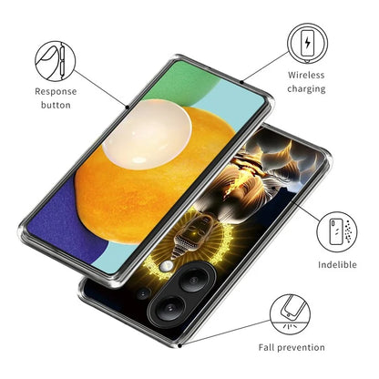 For Xiaomi Redmi Note 13 4G Case Shock-Absorbent TPU Pattern Printed Phone Cover
