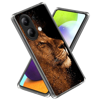 For Xiaomi Redmi Note 13 4G Case Shock-Absorbent TPU Pattern Printed Phone Cover