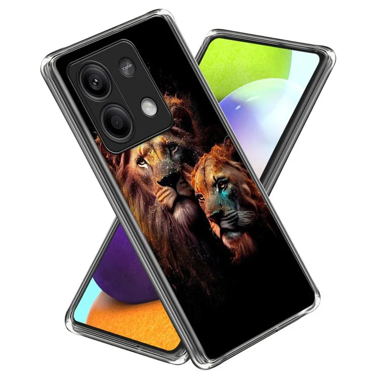 For Xiaomi Redmi Note 13 5G Case Shock-Absorbent TPU Pattern Printed Phone Cover