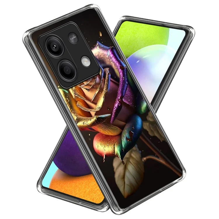 For Xiaomi Redmi Note 13 5G Case Shock-Absorbent TPU Pattern Printed Phone Cover