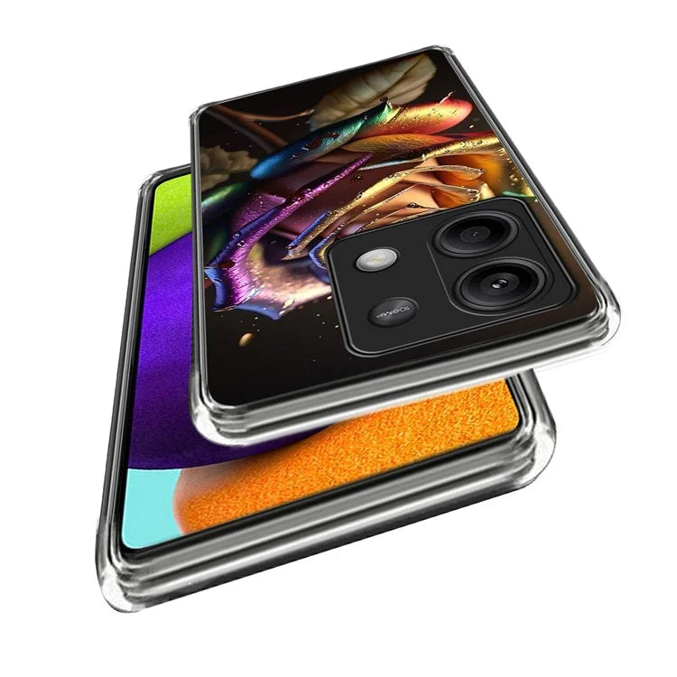 For Xiaomi Redmi Note 13 5G Case Shock-Absorbent TPU Pattern Printed Phone Cover