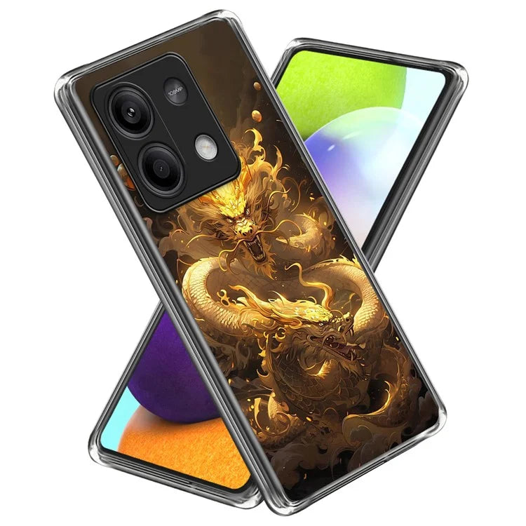 For Xiaomi Redmi Note 13 5G Case Shock-Absorbent TPU Pattern Printed Phone Cover