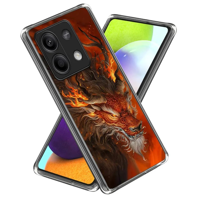 For Xiaomi Redmi Note 13 5G Case Shock-Absorbent TPU Pattern Printed Phone Cover