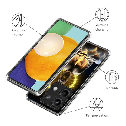 For Xiaomi Redmi Note 13 5G Case Shock-Absorbent TPU Pattern Printed Phone Cover