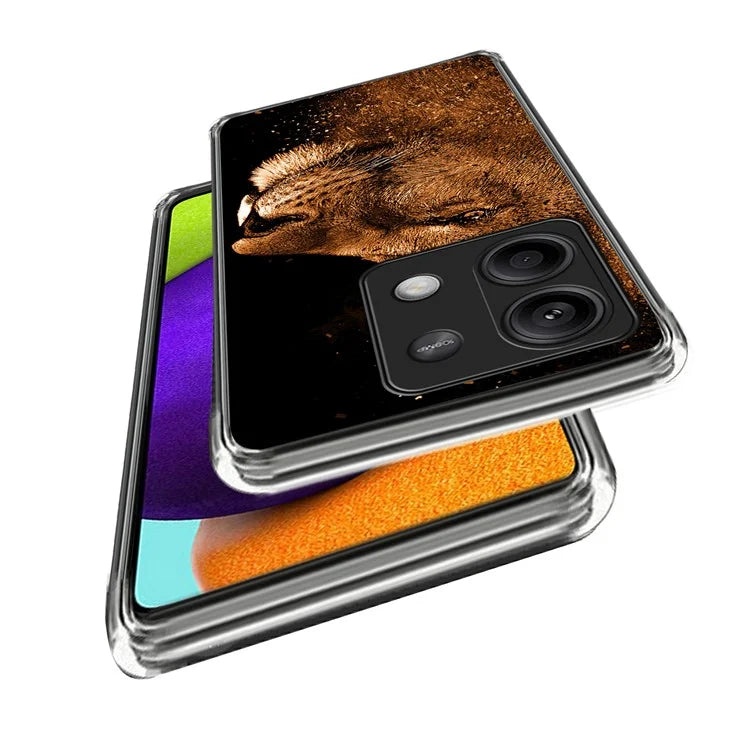 For Xiaomi Redmi Note 13 5G Case Shock-Absorbent TPU Pattern Printed Phone Cover