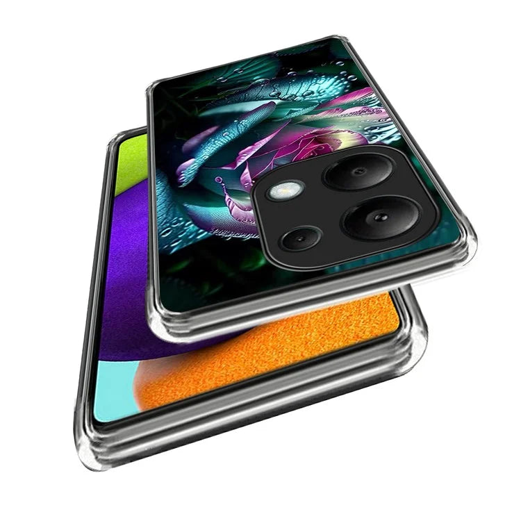 For Xiaomi Redmi Note 13 Pro 4G  /  Xiaomi Poco M6 Pro 4G Case Shock-Absorbent TPU Pattern Printed Phone Cover