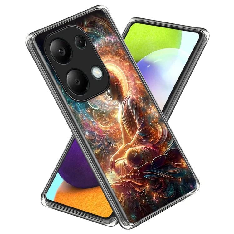 For Xiaomi Redmi Note 13 Pro 4G  /  Xiaomi Poco M6 Pro 4G Case Shock-Absorbent TPU Pattern Printed Phone Cover