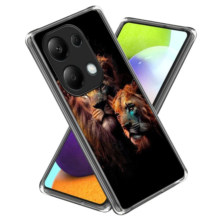 For Xiaomi Redmi Note 13 Pro 4G  /  Xiaomi Poco M6 Pro 4G Case Shock-Absorbent TPU Pattern Printed Phone Cover