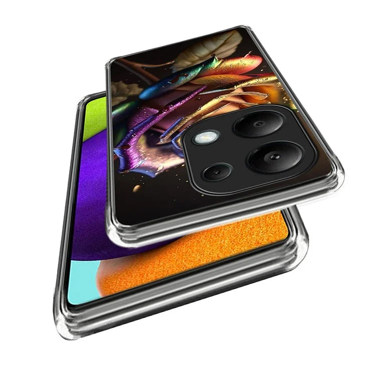For Xiaomi Redmi Note 13 Pro 4G  /  Xiaomi Poco M6 Pro 4G Case Shock-Absorbent TPU Pattern Printed Phone Cover