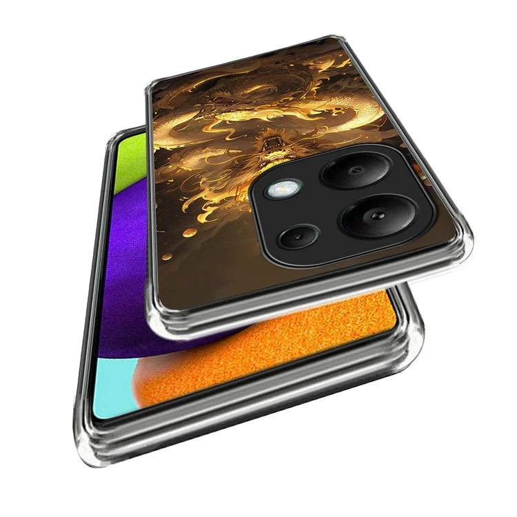 For Xiaomi Redmi Note 13 Pro 4G  /  Xiaomi Poco M6 Pro 4G Case Shock-Absorbent TPU Pattern Printed Phone Cover