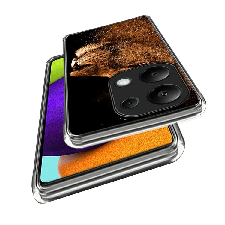 For Xiaomi Redmi Note 13 Pro 4G  /  Xiaomi Poco M6 Pro 4G Case Shock-Absorbent TPU Pattern Printed Phone Cover
