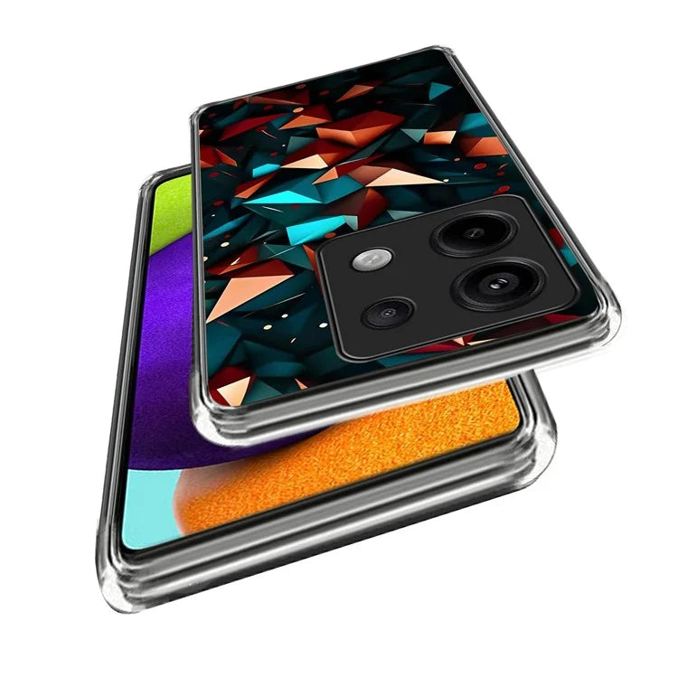 For Xiaomi Redmi Note 13 Pro 5G  /  Xiaomi Poco X6 5G Case Shock-Absorbent TPU Pattern Printed Phone Cover