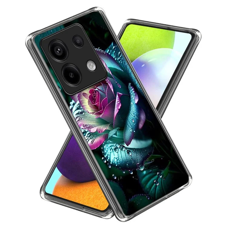 For Xiaomi Redmi Note 13 Pro 5G  /  Xiaomi Poco X6 5G Case Shock-Absorbent TPU Pattern Printed Phone Cover