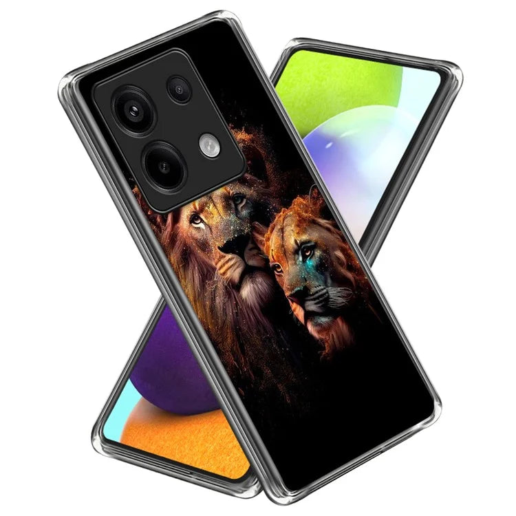 For Xiaomi Redmi Note 13 Pro 5G  /  Xiaomi Poco X6 5G Case Shock-Absorbent TPU Pattern Printed Phone Cover