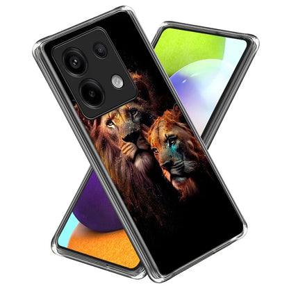 For Xiaomi Redmi Note 13 Pro 5G  /  Xiaomi Poco X6 5G Case Shock-Absorbent TPU Pattern Printed Phone Cover