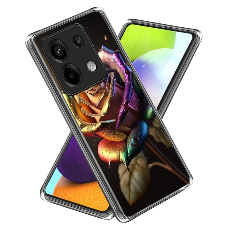 For Xiaomi Redmi Note 13 Pro 5G  /  Xiaomi Poco X6 5G Case Shock-Absorbent TPU Pattern Printed Phone Cover