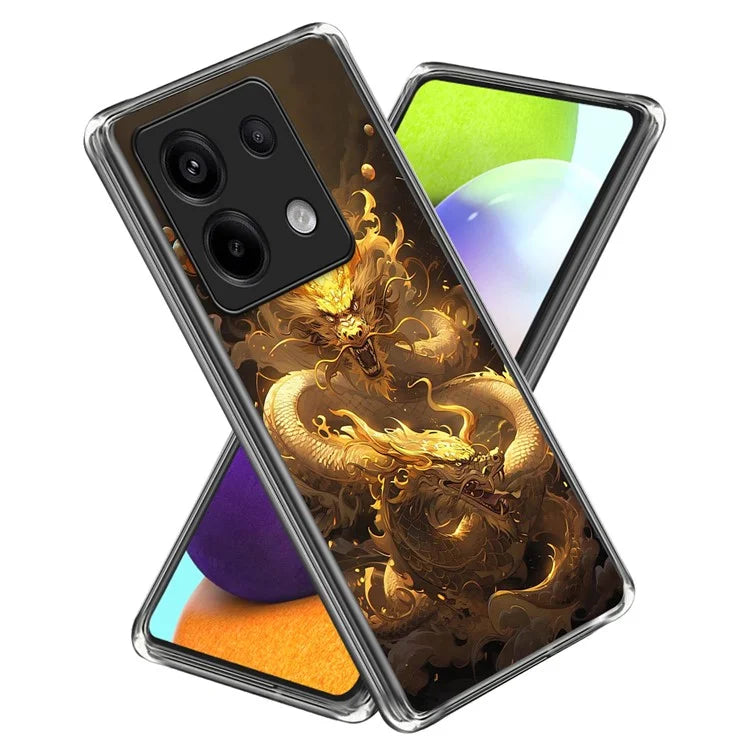 For Xiaomi Redmi Note 13 Pro 5G  /  Xiaomi Poco X6 5G Case Shock-Absorbent TPU Pattern Printed Phone Cover