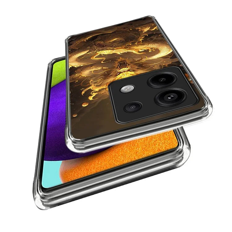 For Xiaomi Redmi Note 13 Pro 5G  /  Xiaomi Poco X6 5G Case Shock-Absorbent TPU Pattern Printed Phone Cover