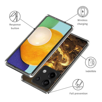 For Xiaomi Redmi Note 13 Pro 5G  /  Xiaomi Poco X6 5G Case Shock-Absorbent TPU Pattern Printed Phone Cover